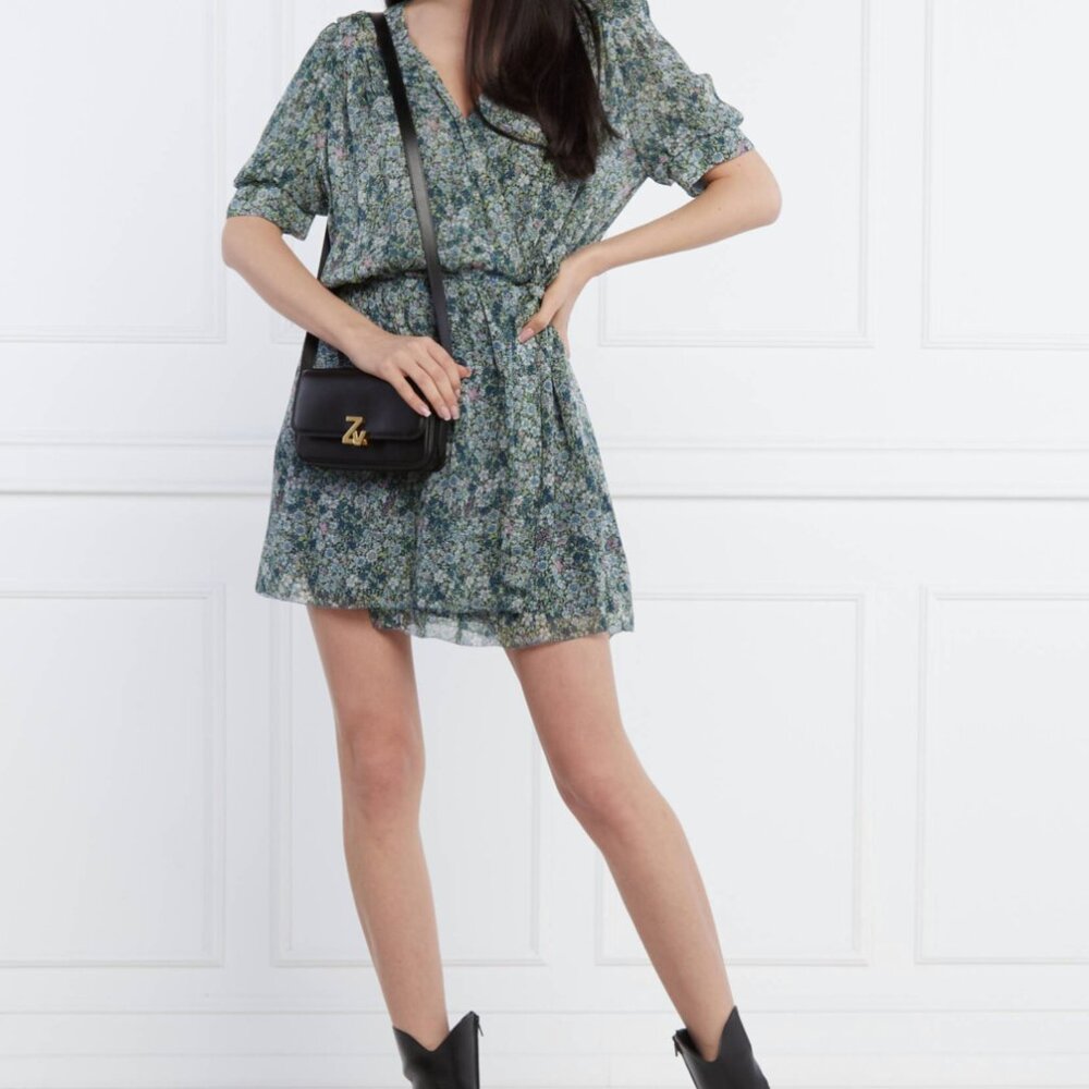 Zadig & Voltaire Floral Puff Sleeve Mini Dress – Betty Mousseline – M